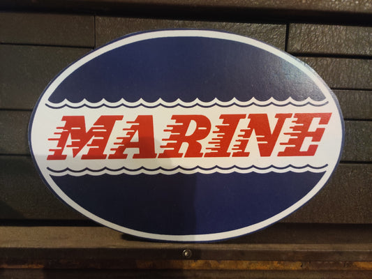 Marine Motor Oil Reproduction Wood Garage Sign