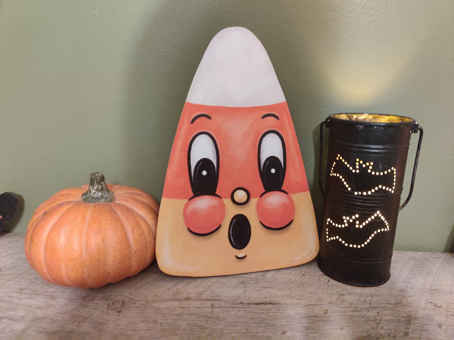 Candy Corn Johanna Parker Halloween Wood Cutout-The Sawmill Shop