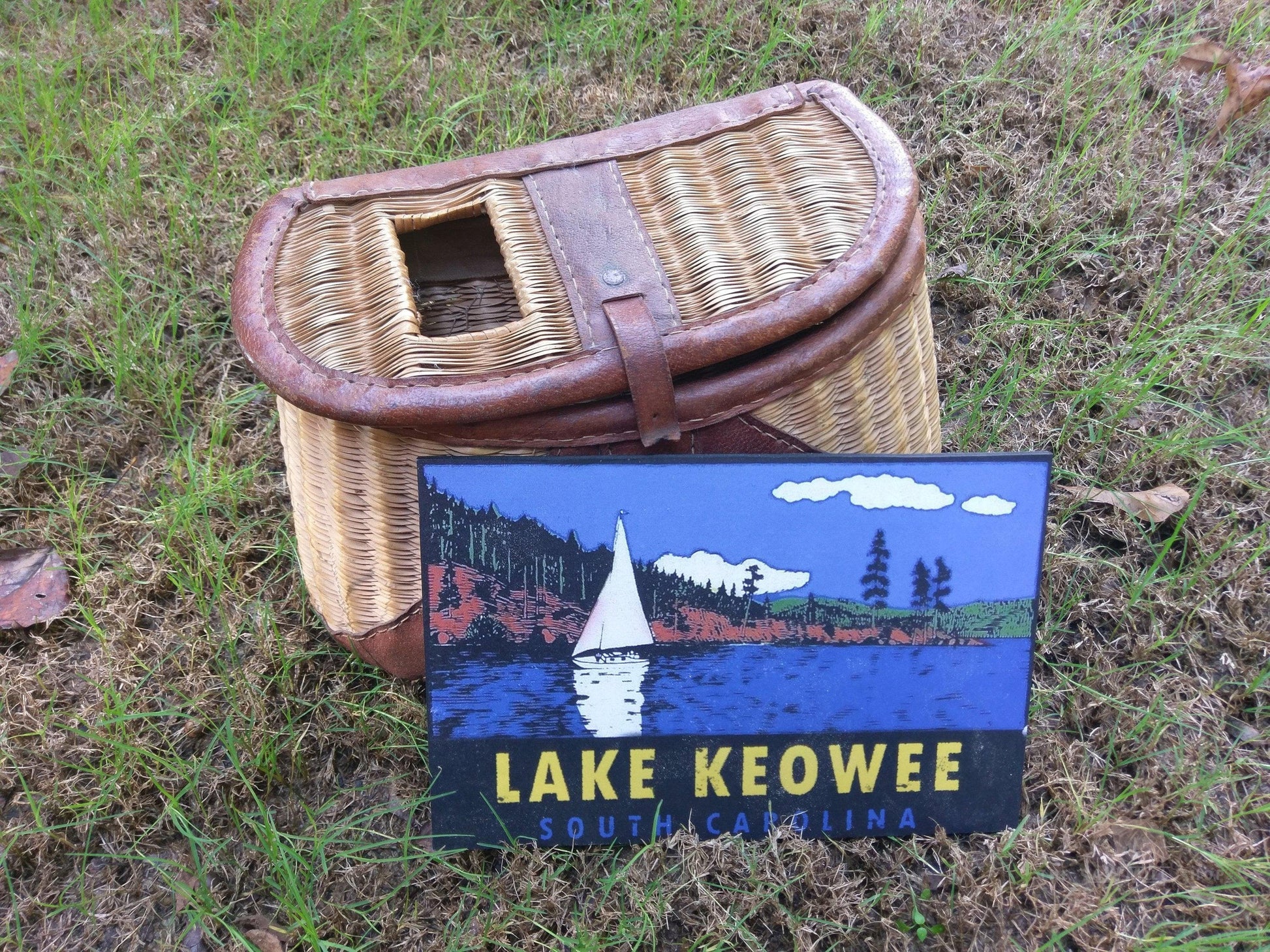 Lake Keowee South Carolina Vintage Artwork Wood Cutout Man Cave-The Sawmill Shop