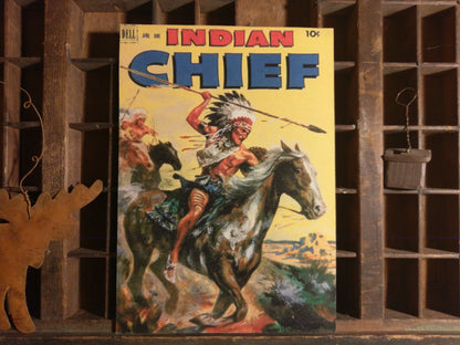 Dell Indian Chief Comics Wood Plaque-The Sawmill Shop