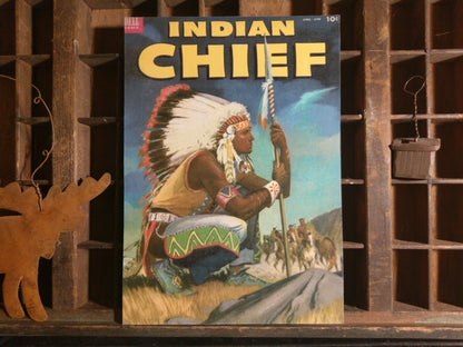 Dell Indian Chief Comics Wood Plaque-The Sawmill Shop