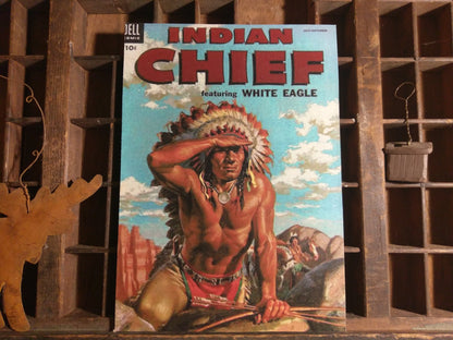 Dell Indian Chief Comics Wood Plaque-The Sawmill Shop