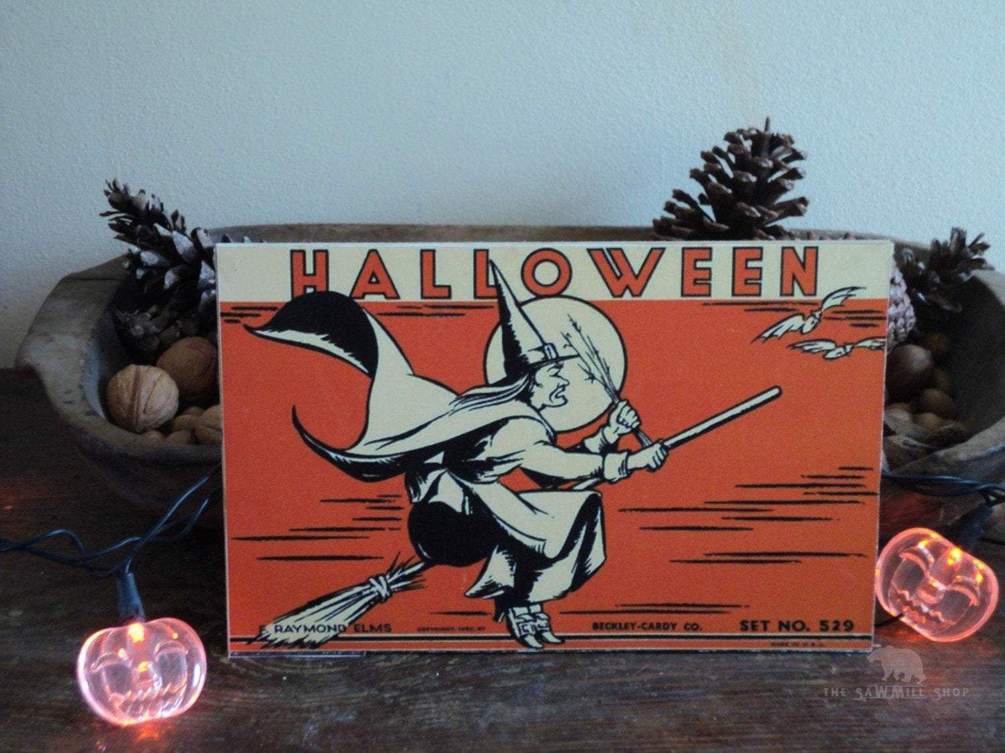 Halloween Retro Candy Box Artwork Wood Cutout-The Sawmill Shop