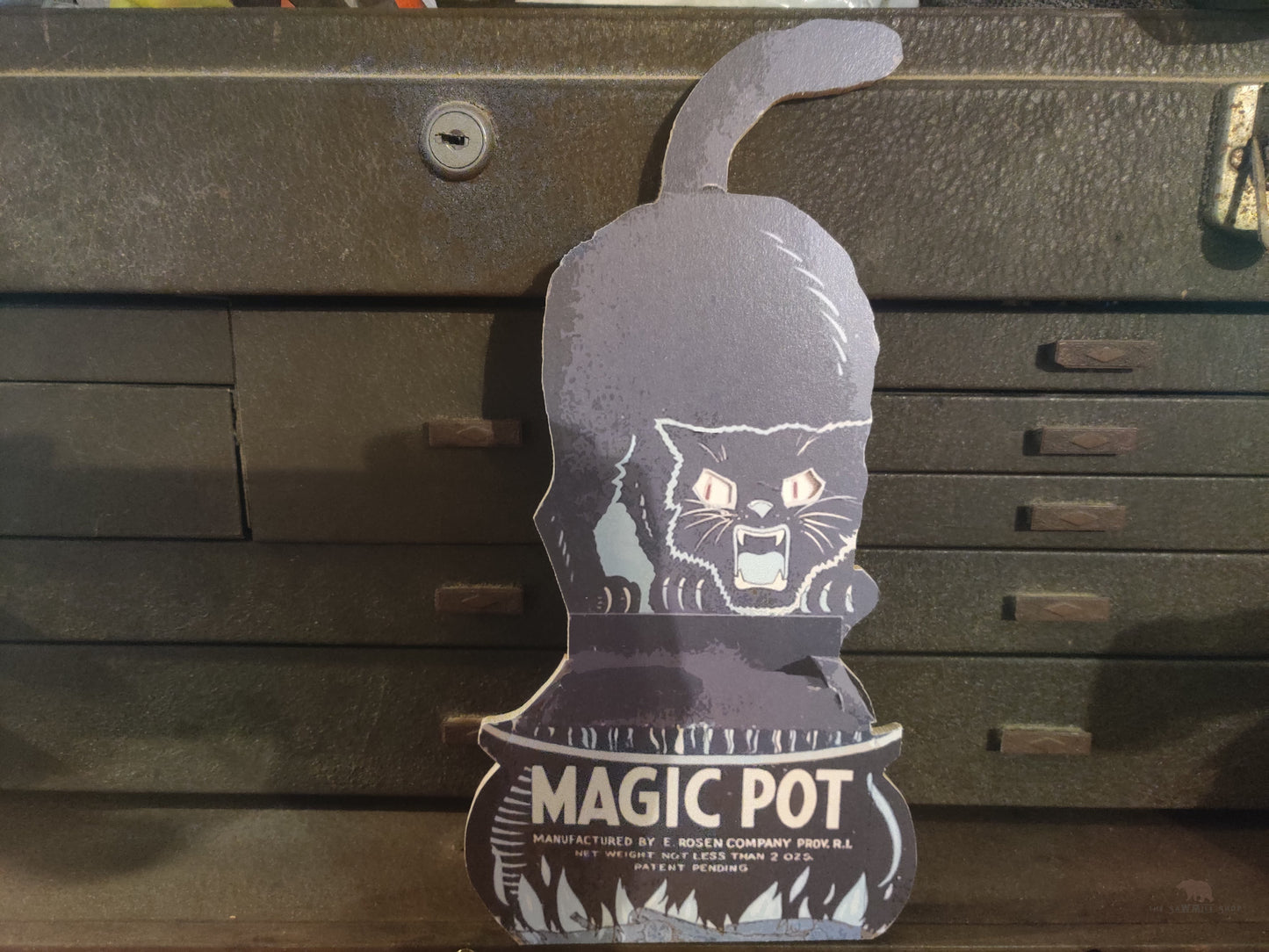 Magic Pot Cat and Cauldron Wood Cutout
