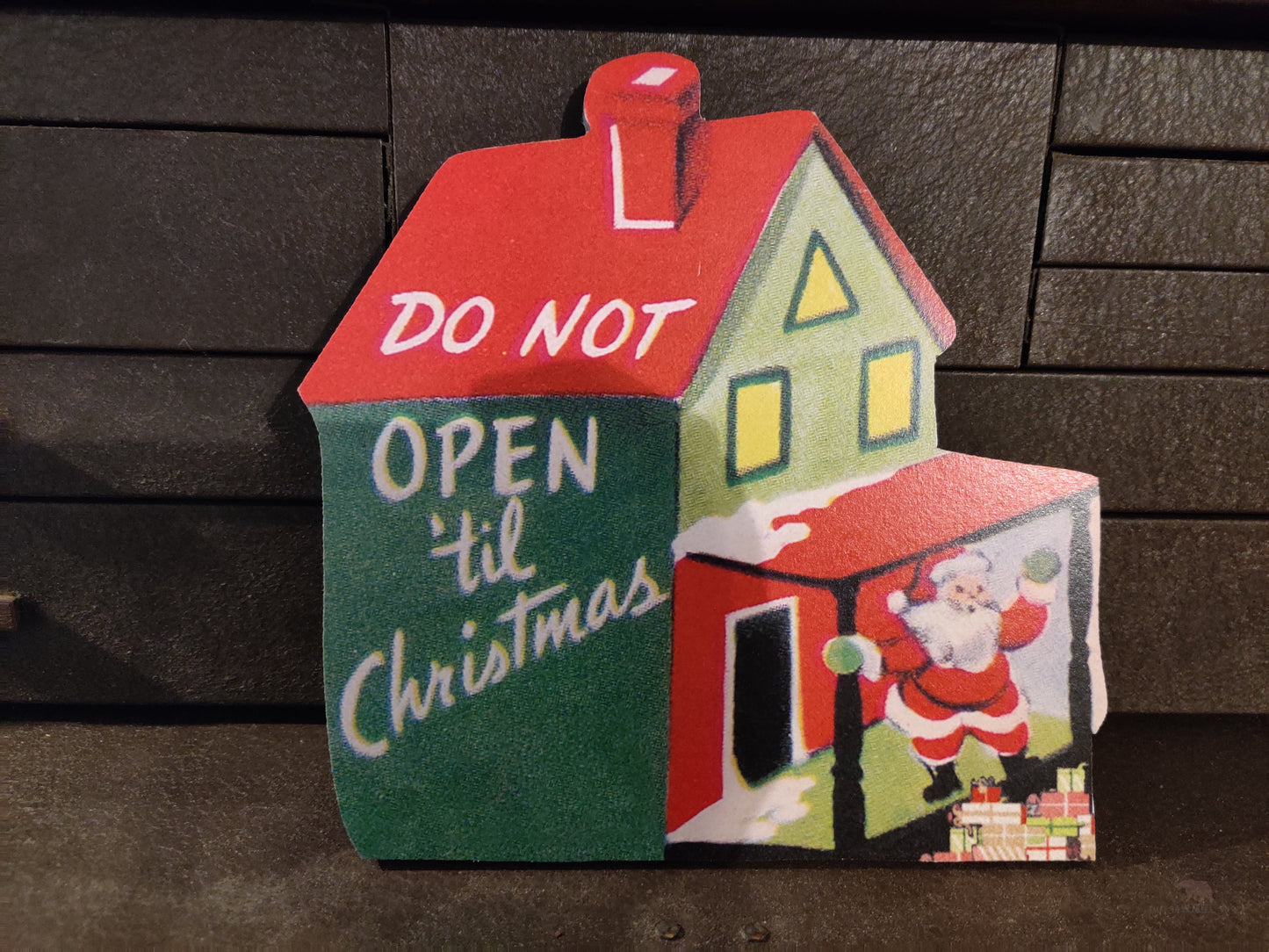 Do Not Open 'til Christmas Cottage Wood Cutout-The Sawmill Shop
