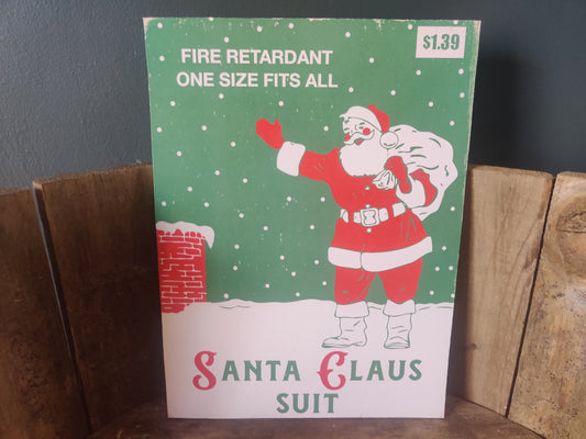 Santa Claus Suit Christmas Wood Cutout