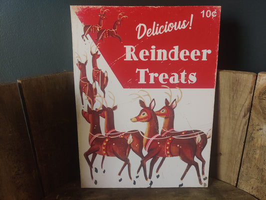 Delicious Reindeer Treats Christmas Wood Cutout