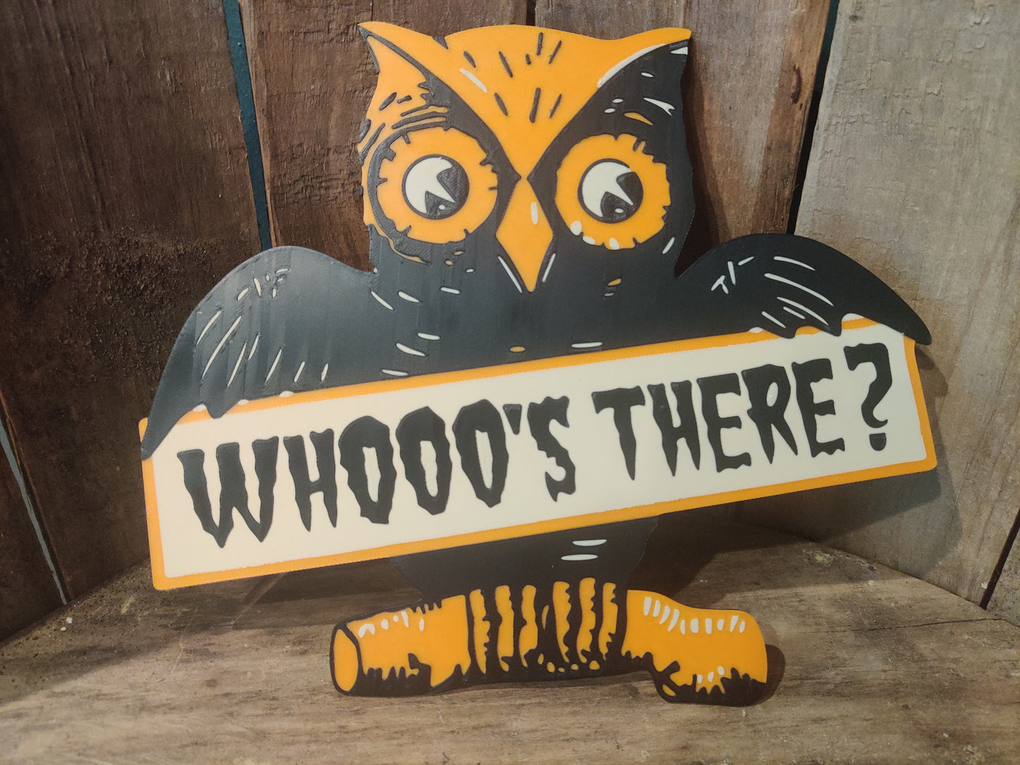 Who's There Owl Halloween 3D Printed Decor