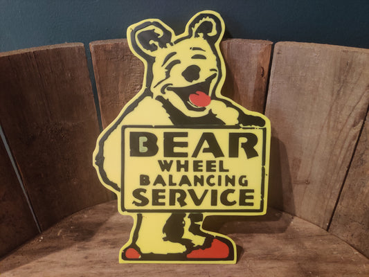 Bear Wheel Balancing Service 3D Printed Sign