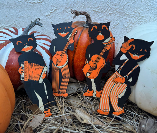 Primitive Halloween Cat Band 3D Printed Decor