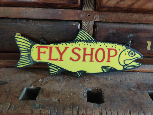 Fly Shop Hanging 3D Printed Sign