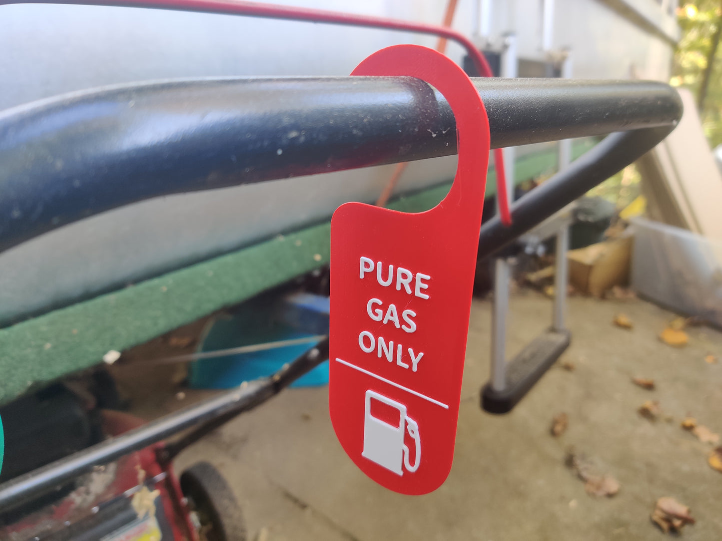 Qty 3 Pure Gas Only Hanging Tag for Lawnmowers, ATV's, Vehicles, and more