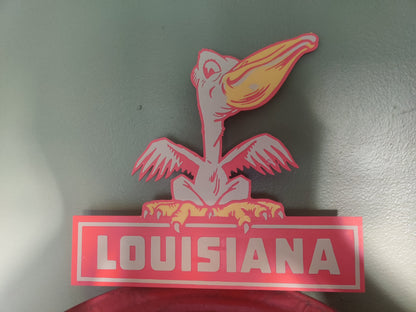 Louisiana Pelican 3D Printed Sign