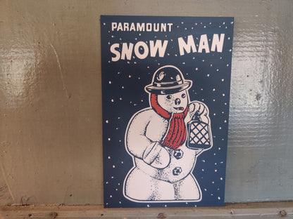 Paramount Snowman Plaque 3D Printed Christmas Decor