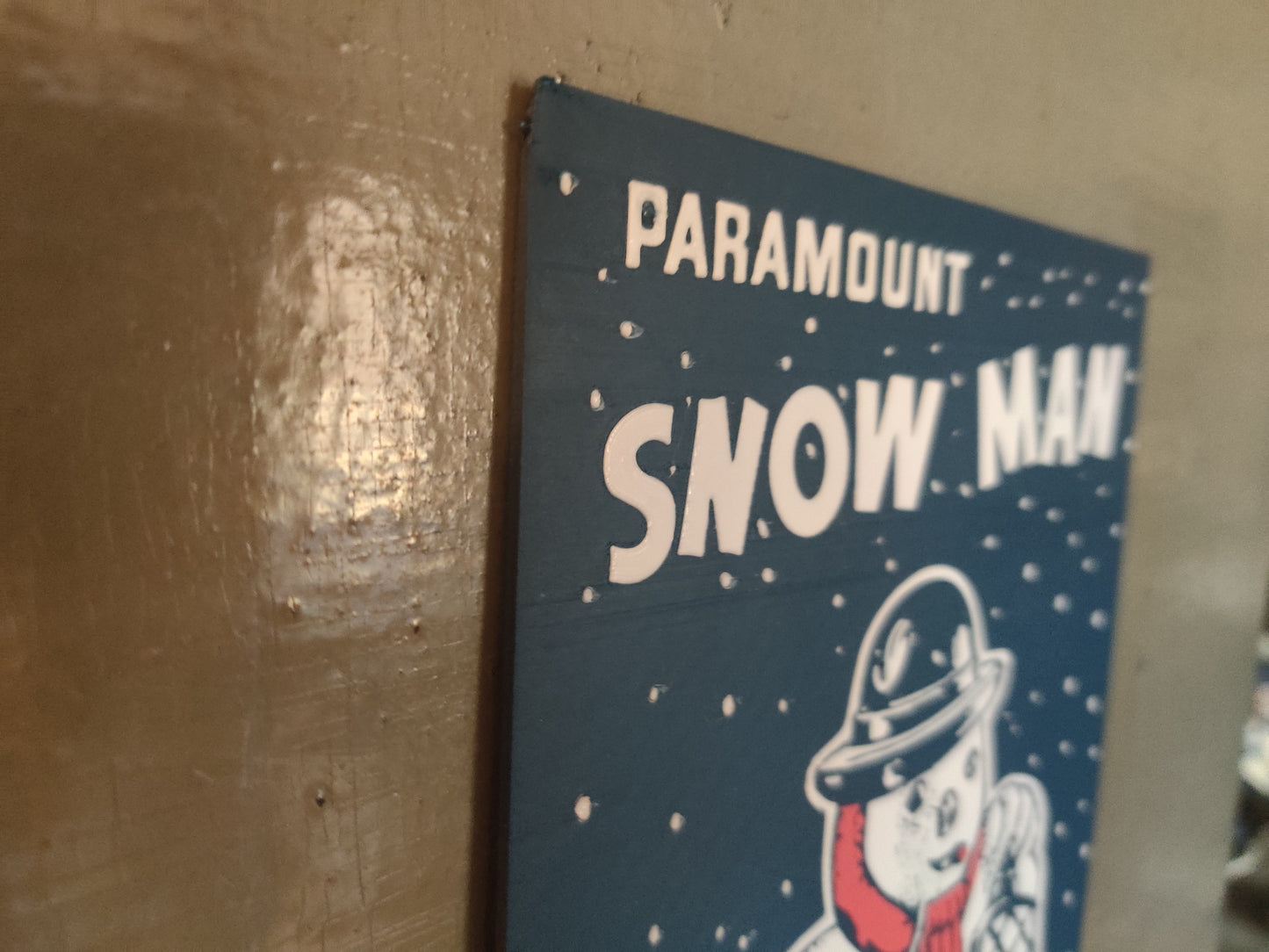 Paramount Snowman Plaque 3D Printed Christmas Decor