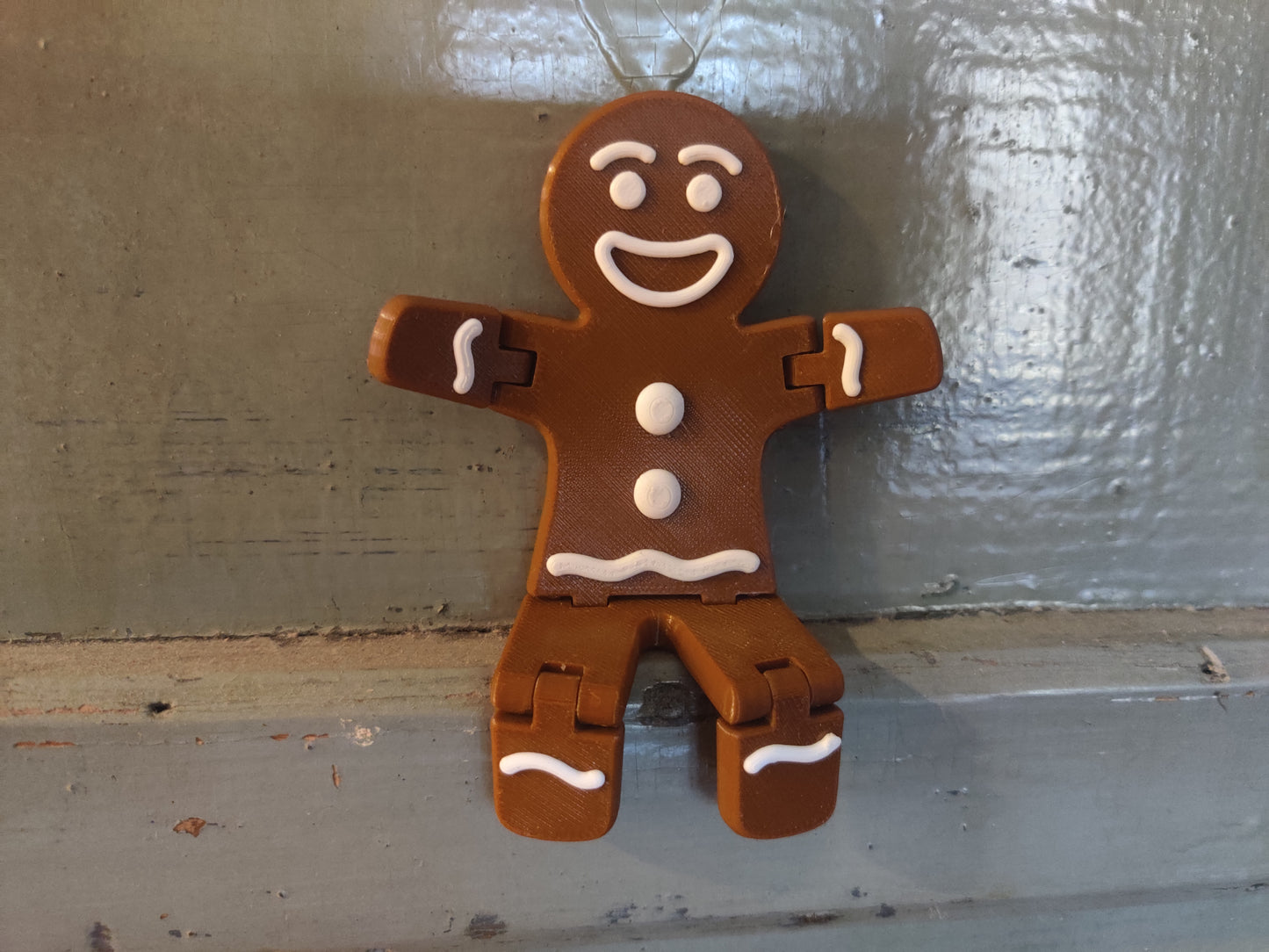 Articulated Gingerbread Man Toy for Christmas Stocking Stuffers Qty 2