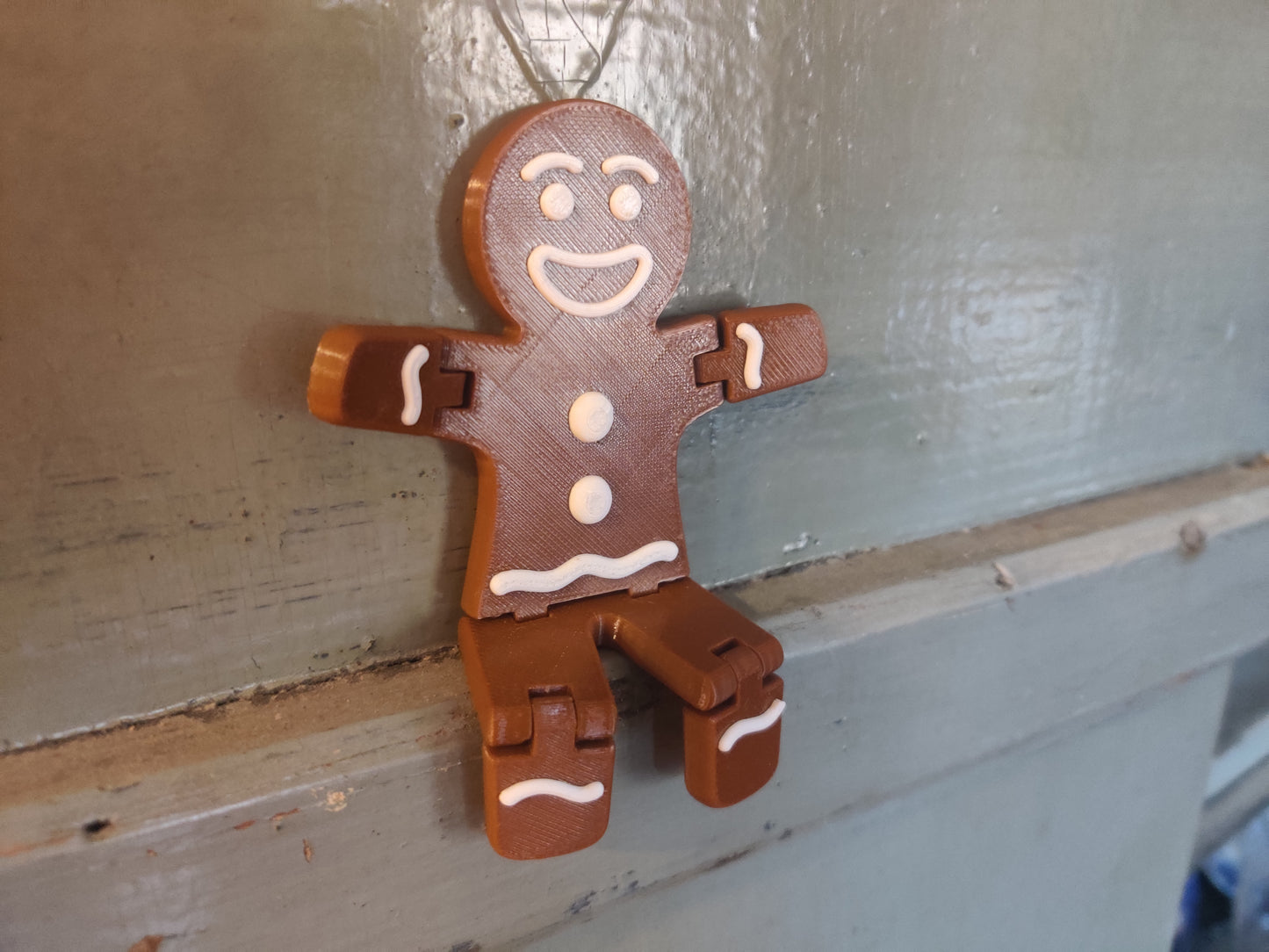 Articulated Gingerbread Man Toy for Christmas Stocking Stuffers Qty 2