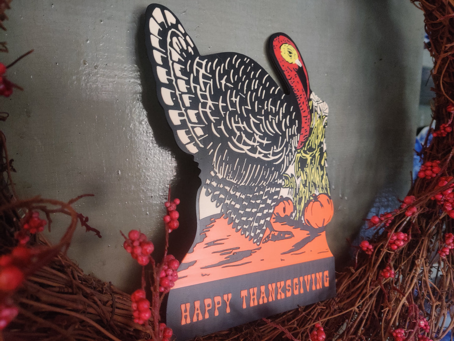 3D Printed Thanksgiving Turkey for centerpieces and wreaths