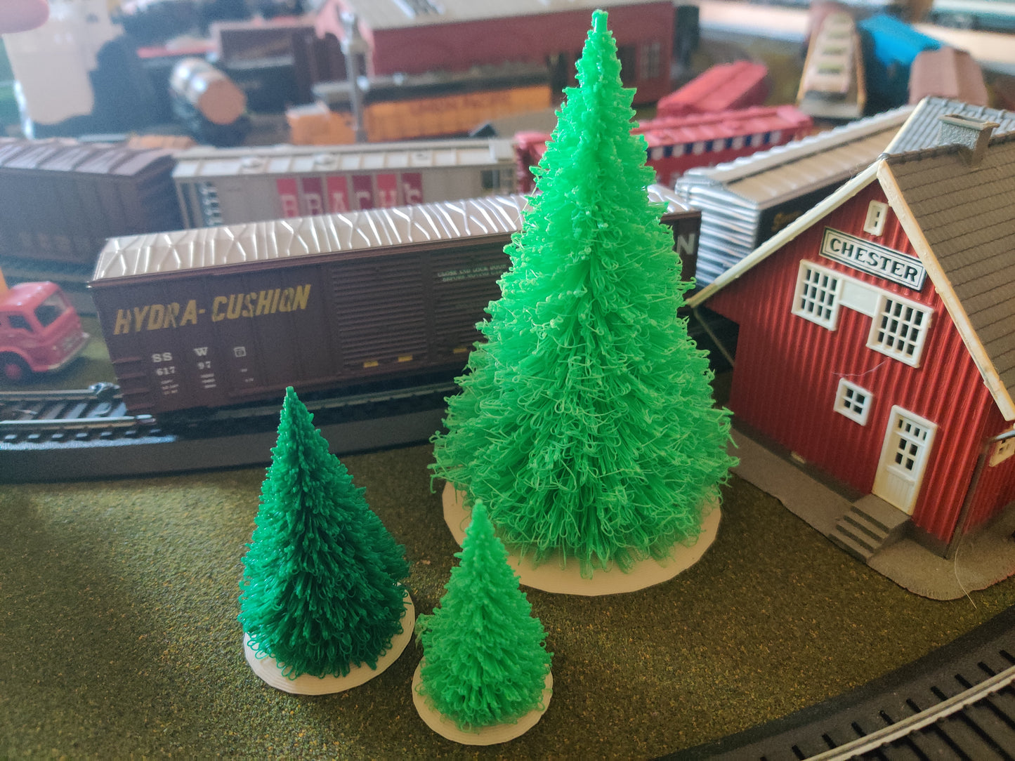 3D Printed Trees for Christmas Decorating or Model Train Scenery