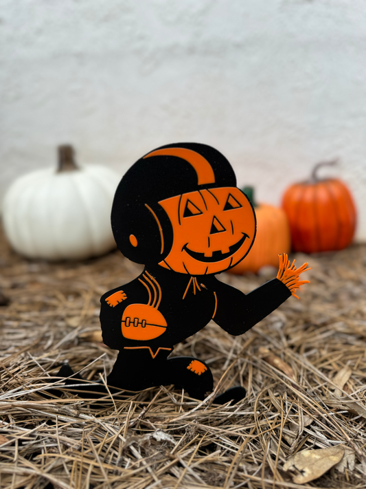 Halloween Pumpkin Football Player 3D Printed Fall Decor