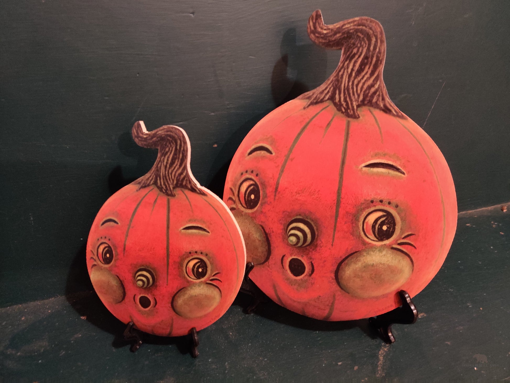 Johanna Parker Cone Nose Pumpkin Wood Cutout-The Sawmill Shop