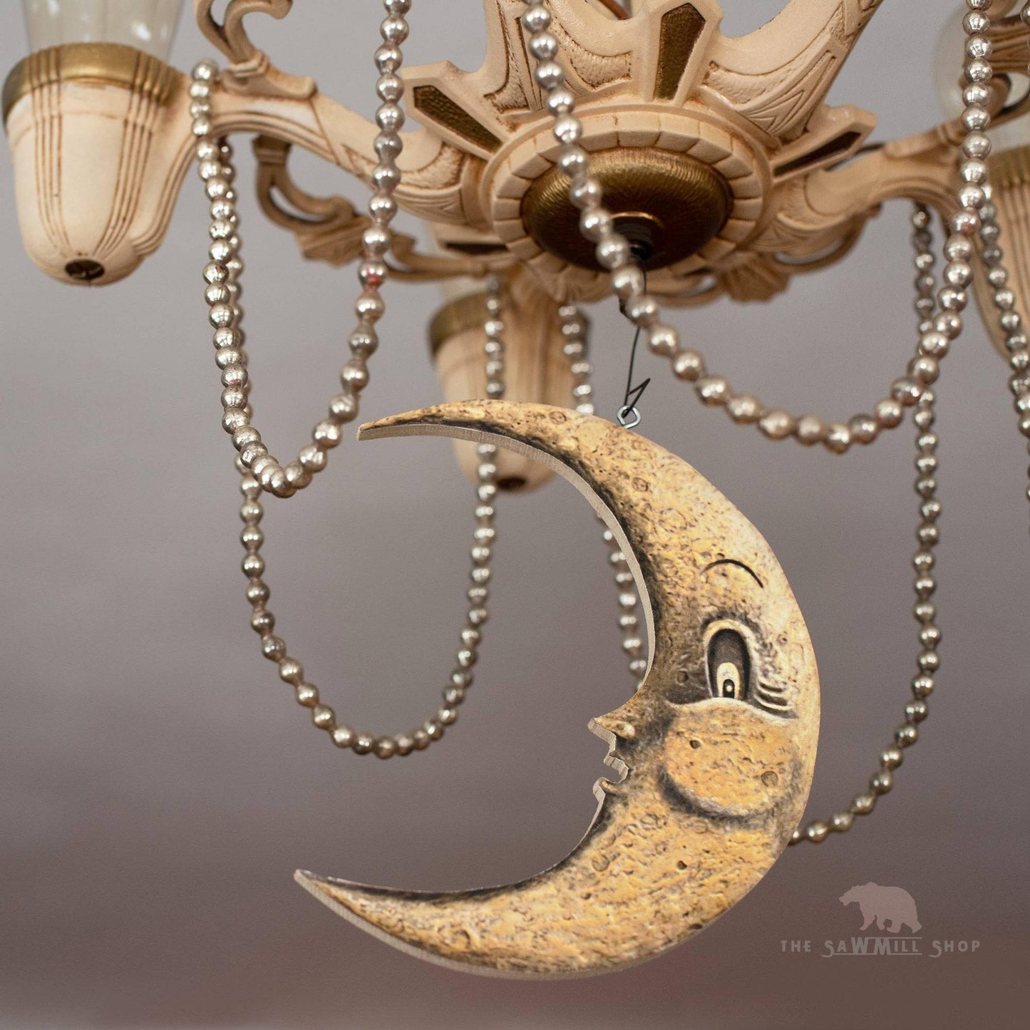 Johanna Parker Crescent Moon Artwork Wood Cutout-The Sawmill Shop