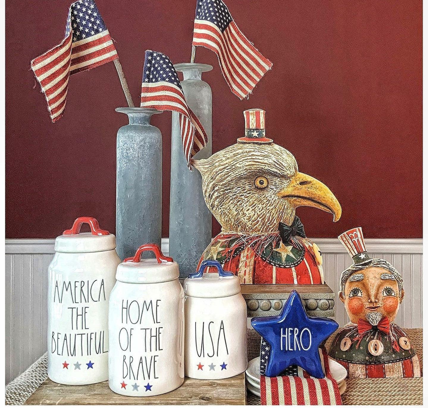 Johanna Parker Fourth of July Patriotic Eagle Wood Cutout-The Sawmill Shop