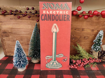 Noma Electric Candolier Christmas Lights Box Artwork Wood Cutout-The Sawmill Shop