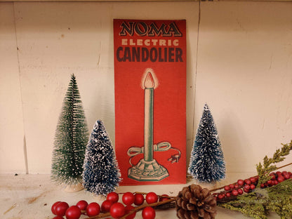 Noma Electric Candolier Christmas Lights Box Artwork Wood Cutout-The Sawmill Shop