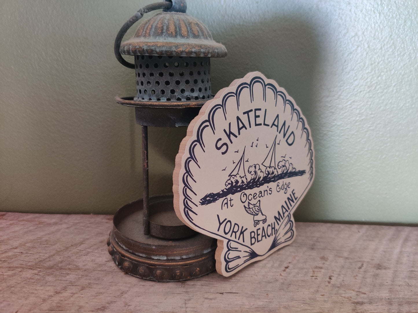 Skateland At Oceans Edge Seashell Wood Cutout-The Sawmill Shop