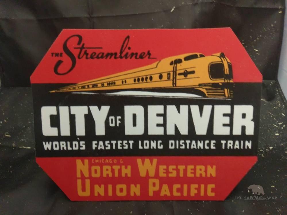 Streamliner Chicago & North Western Union Pacific Train Wood Cutout Decor-The Sawmill Shop