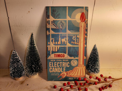 Timco Electric Candle Christmas Lights Box Artwork Wood Cutout-The Sawmill Shop