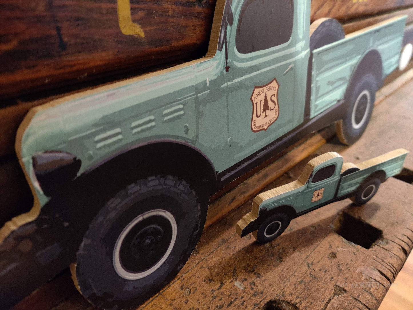 USDA Forest Service Truck Wood Cutout-The Sawmill Shop