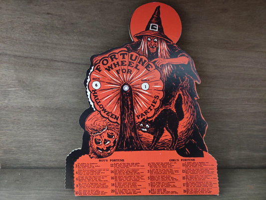 Witch Fortune Wheel for Halloween Parties Wood Cutout-The Sawmill Shop