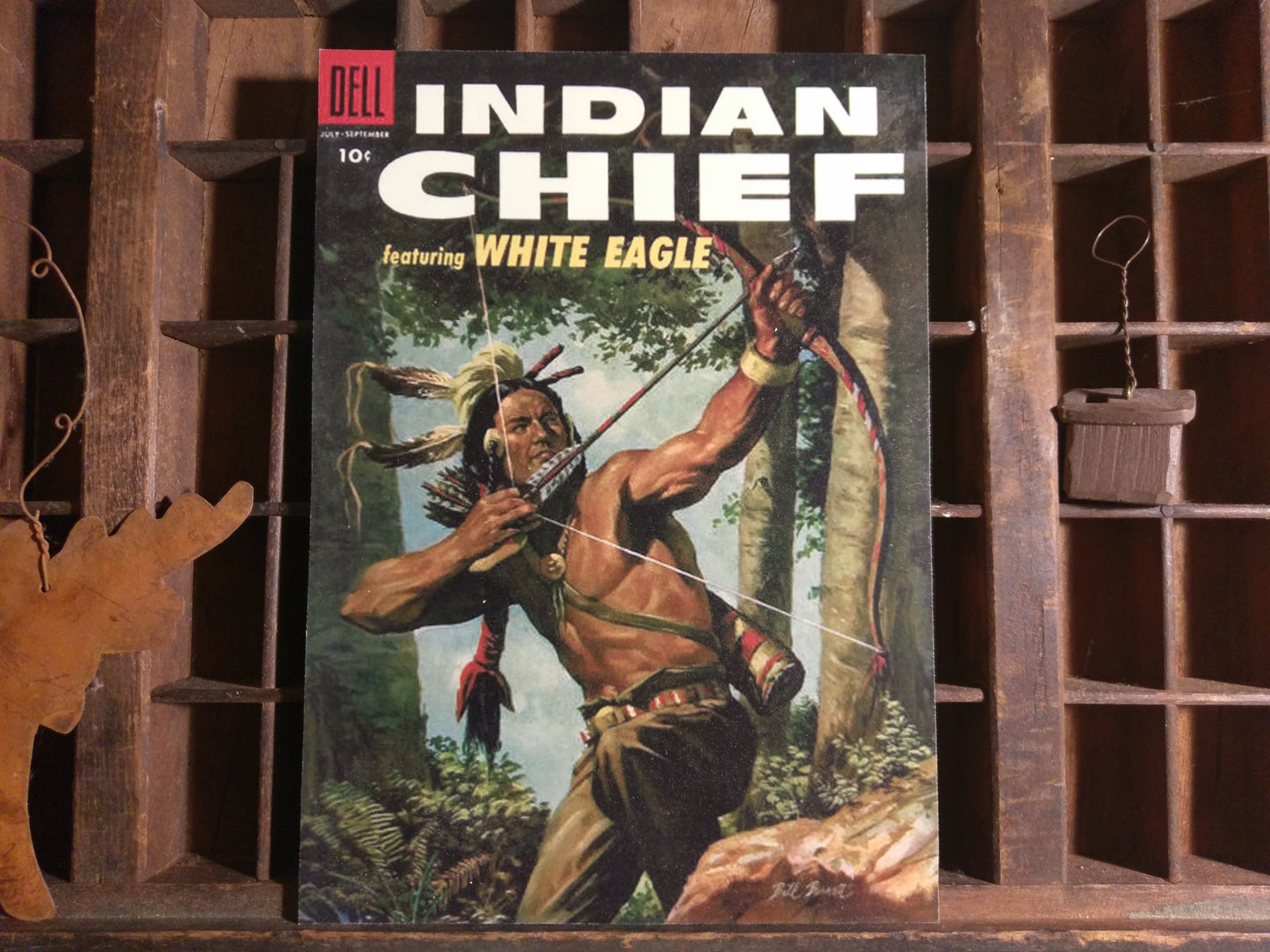Dell Indian Chief Comics Wood Plaque