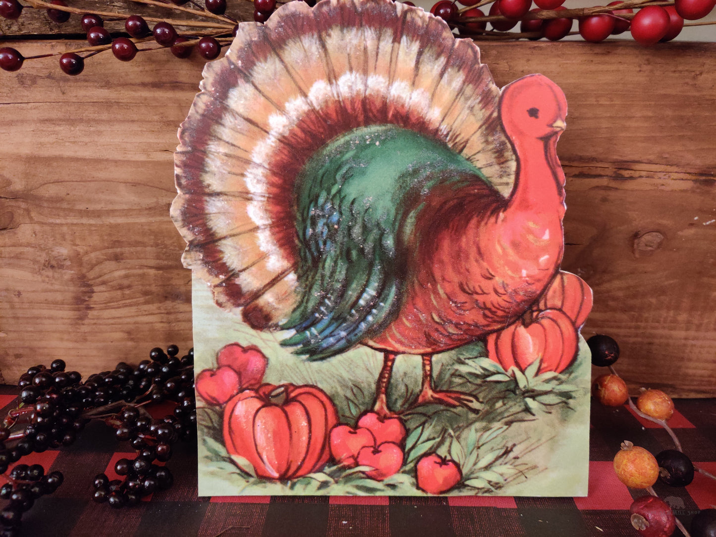 Turkey with Pumpkins Thanksgiving/Fall Decor Wood Cutout