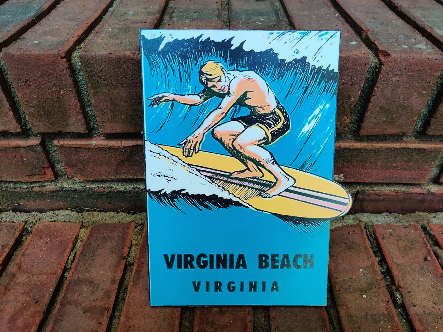 Virginia Beach Surfing Wood Cutout Hilda-The Sawmill Shop
