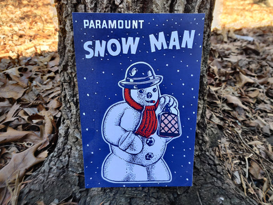 Paramount Snowman Box Art Wood Cutout