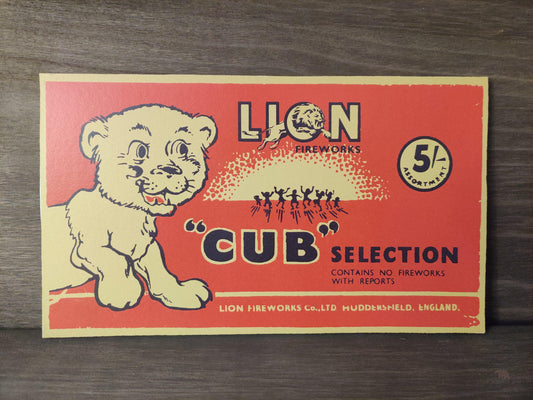 Lion Cub Firecrackers Fourth of July Vintage Artwork Wood Cutout-The Sawmill Shop