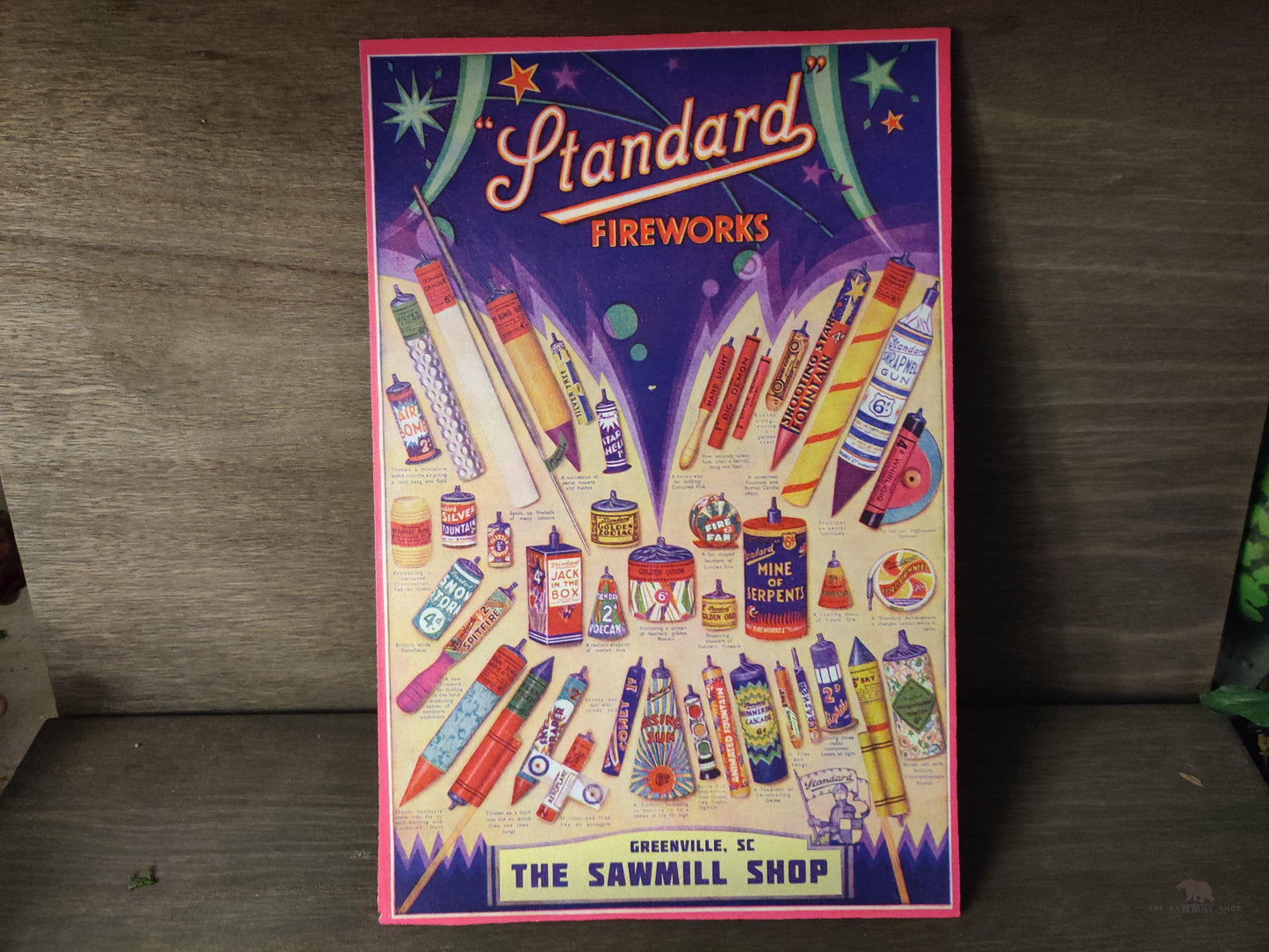 Standard Fireworks Catalog Fourth of July Vintage Artwork Wood Cutout-The Sawmill Shop