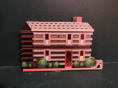 Julie Pace Hoff Rustic Log Cabin Wood Cutout-The Sawmill Shop