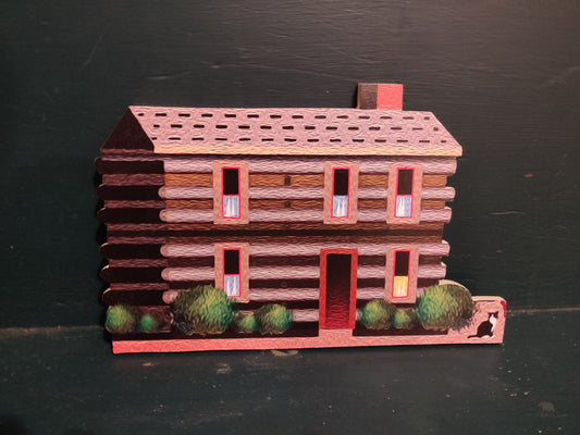 Julie Pace Hoff Rustic Log Cabin Wood Cutout-The Sawmill Shop