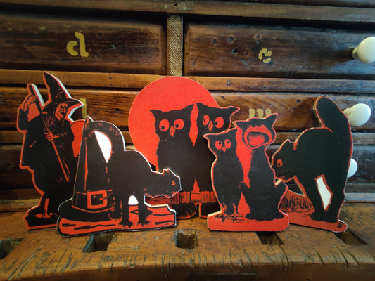 Red Halloween Wood Cutout Assortment-The Sawmill Shop