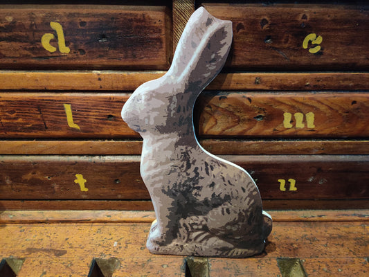 Rustic Standing Rabbit Wood Cutout
