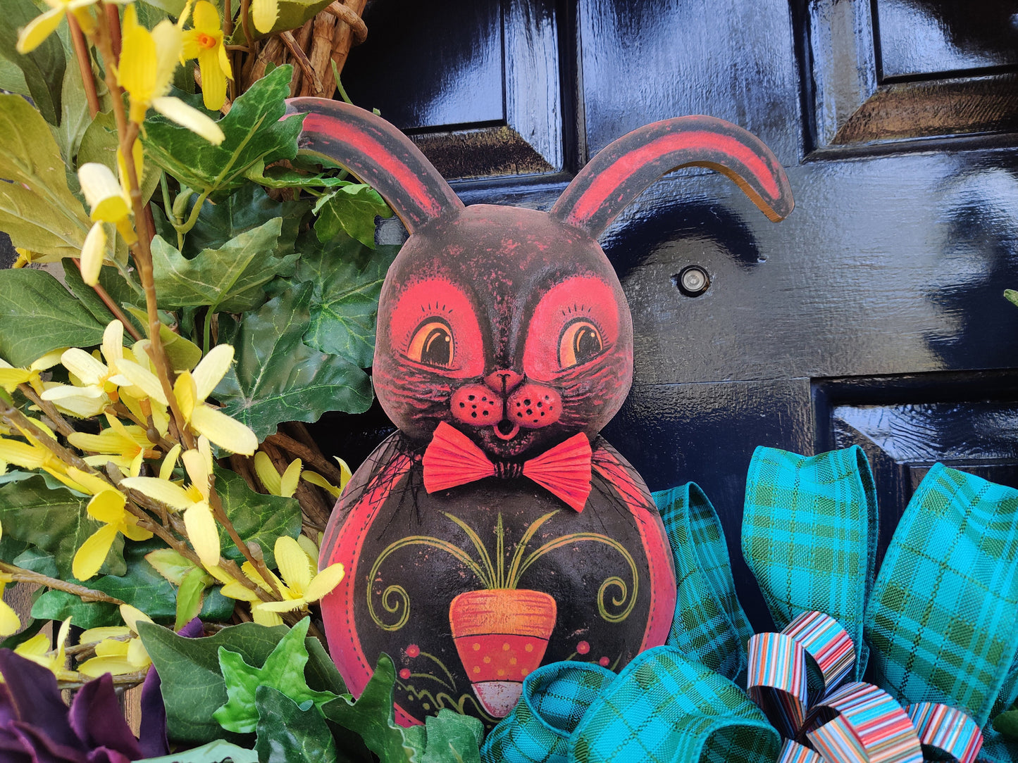 Johanna Parker Candy Corn Carrot Bunny Wood Cutout-The Sawmill Shop