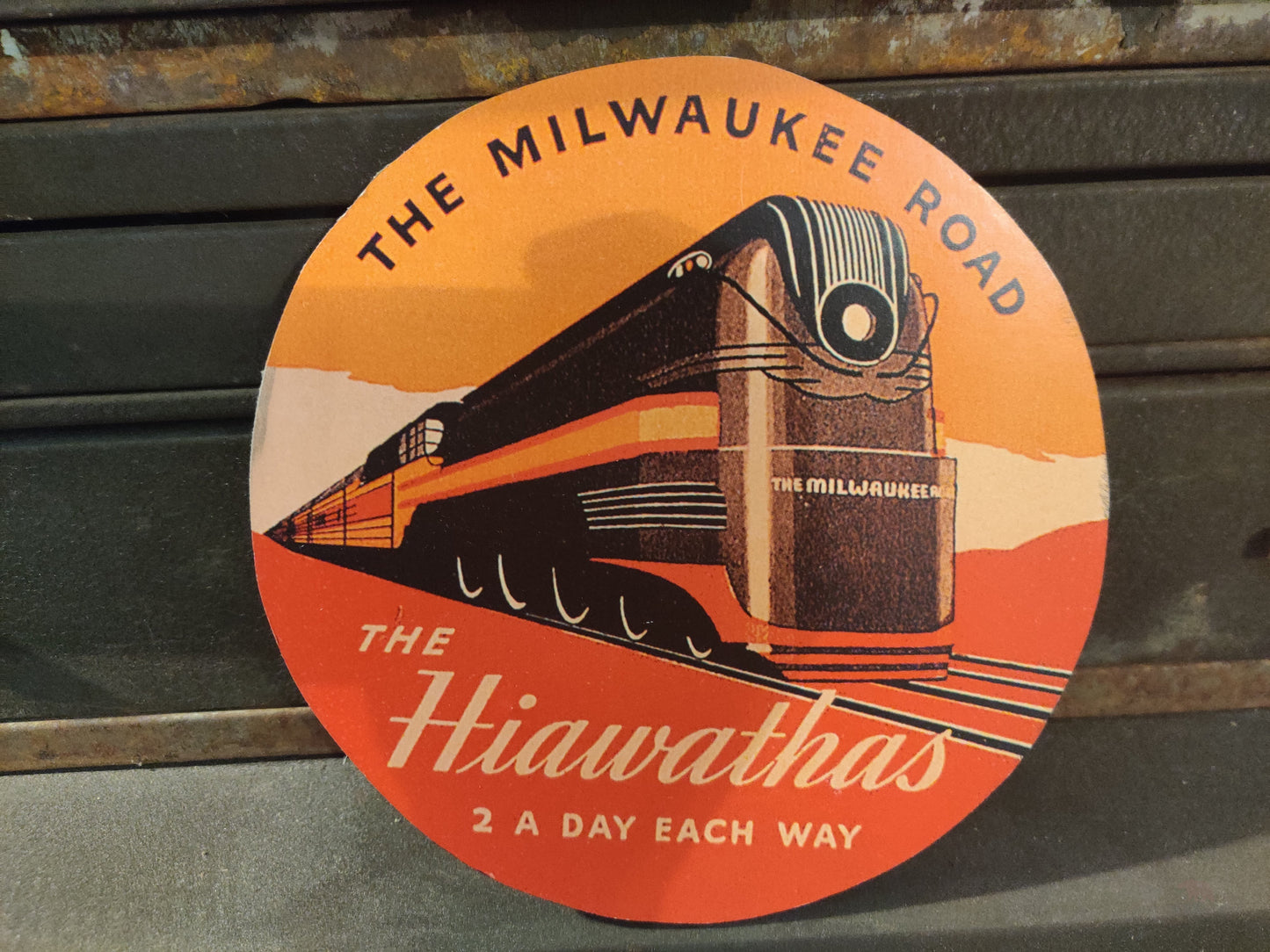 Milwaukee Road Hiawathas Train Wood Cutout-The Sawmill Shop