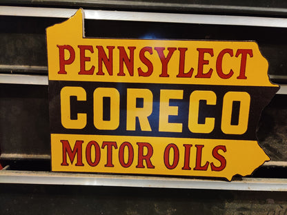 Pennsylect Coreco Motor Oils Wood Petroliana Reproduction-The Sawmill Shop
