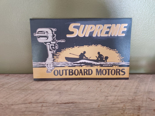 Supreme Outboard Motors Woodland Decor Sign for Kids room or Man Cave-The Sawmill Shop
