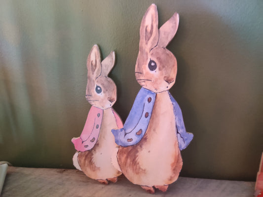 Peter Rabbit with Jacket Wood Cutout-The Sawmill Shop
