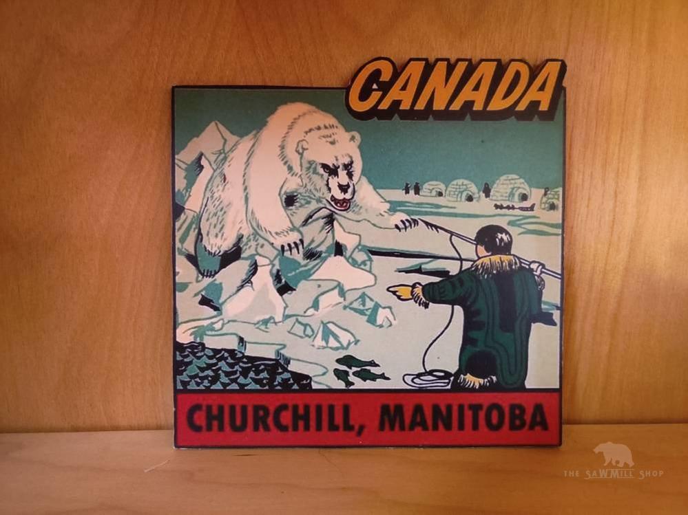 Canada Churchill Manitoba Vintage Artwork Wood Cutout-The Sawmill Shop